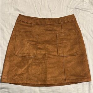 Faux Suede Mini Skirt